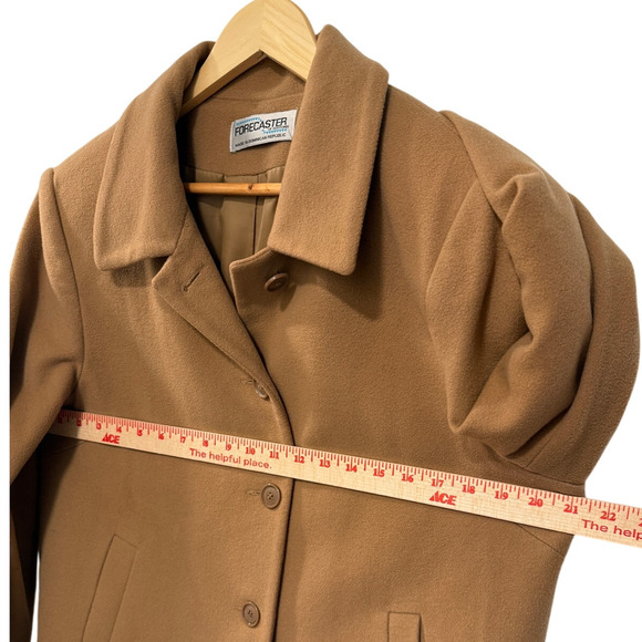 Neiman Marcus 14 Lambswool $499 Vintage Coat Button Front Jacket Camel Tan - Picture 6 of 9